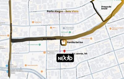 Mapa — Nexxo Escola de Dança, Av. Lavras 141, Bela Vista, Porto Alegre